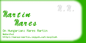 martin mares business card